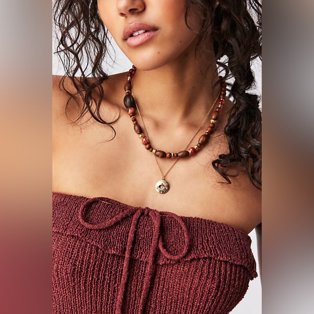 SOLD OUT ONLINE Free People Love Full Bloom Layered Gold Plated Necklace